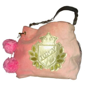 Juicy Couture Baby Pink Velour Hobo Bag